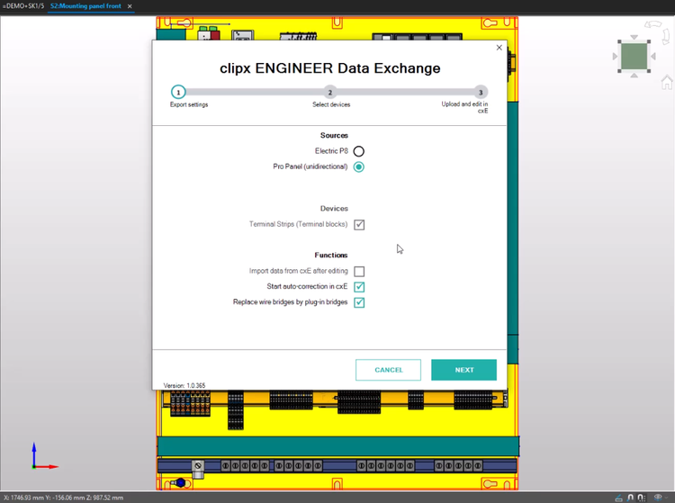 clipx ENGINEER - Schnittstelle zu Eplan Pro Panel