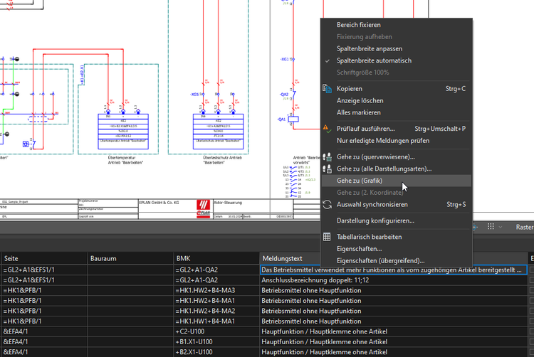 Screenshot "Gehe zu (Grafik)"